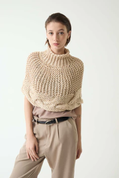maxicuello snowdrop champagne - handmade - comprar online