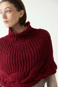 maxicuello snowdrop bordo - handmade - comprar online