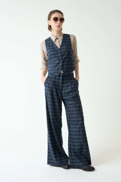 pantalon escoces Glen marino - comprar online