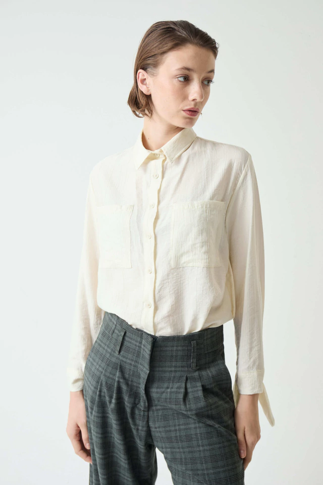 camisa elara marfil - comprar online