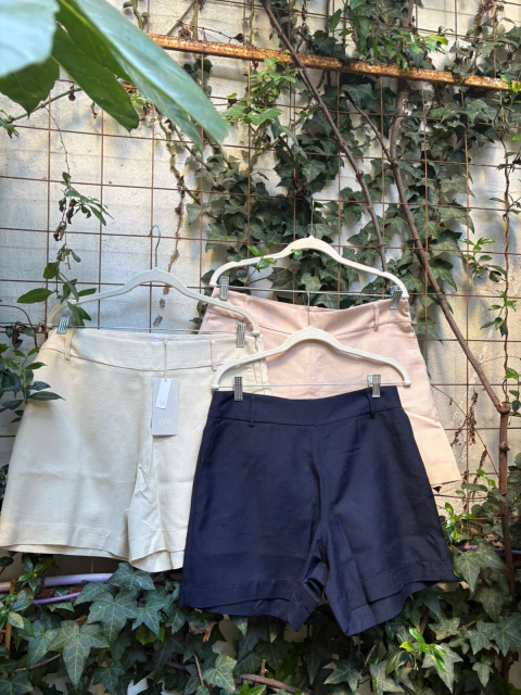 SHORT JAZMIN ROSE - 100% LINO - comprar online