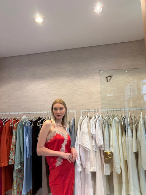 TOP MALVA PUNTILLA RED - comprar online