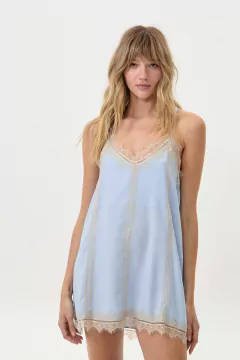 VESTIDO CAPRI CORTO CELESTE