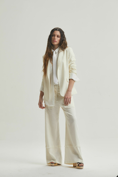 PANTALON ACACIA LINO WHITE ANCHO