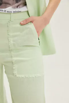 PANTALON ACACIA LINO MENTA ANCHO - comprar online