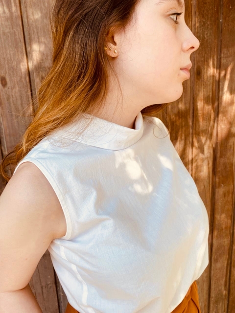 blusa com gola de algodão amanda