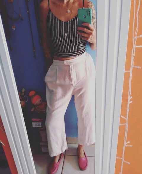 calça pantacourt em viscose - comprar online