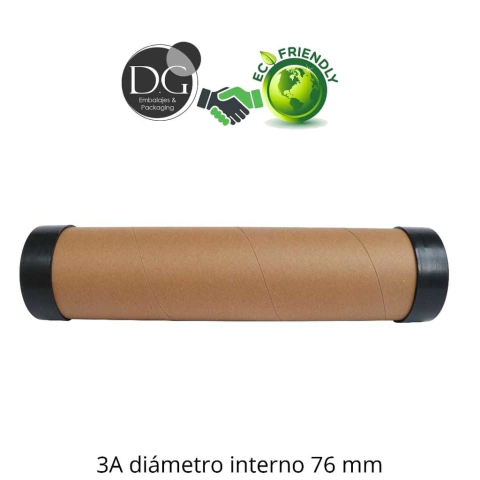 3a 130cm X 80mm X 50u Tubos De Carton Con Tapas Plasticas
