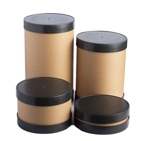 5b 5cm x 125mm x1u Tubos De Carton Con Tapas Plasticas