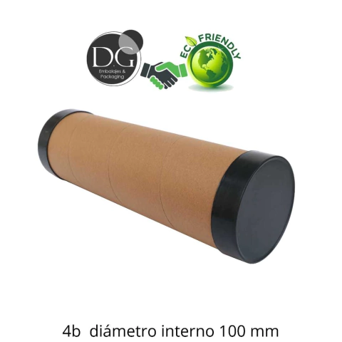 4b 200cm X 103mm X 50u Tubos De Carton Con Tapas Plasticas