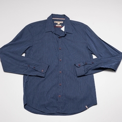 CAMISA AZUL RAYADA CON BLANCO HERENCIA ARGENTINA