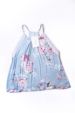 MUSCULOSA CELESTE FLORES FLORA NIKROOZ