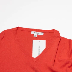 SWEATER ROJO EN V CALVIN KLEIN - comprar online