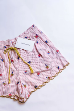 SHORT RAYADO CON FLORES ANTHPOLOGIE - comprar online