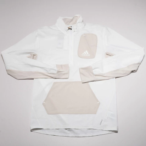 CAMPERA BLANCA Y BEIGE RUNNING ADIDAS