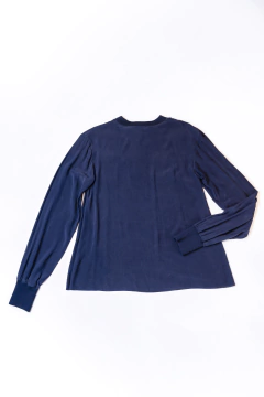 REMERA M LARGA AZUL SEDA TOTOKAELO - The Vintage Hole