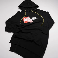 BUZO NEGRO LARGO ESTAMPA DIESEL