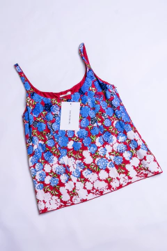 VESTIDO ROJO SEDA FLORES MARC JACOBS