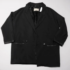 BLAZER NEGRO CON CUERO BLACKMAMBA