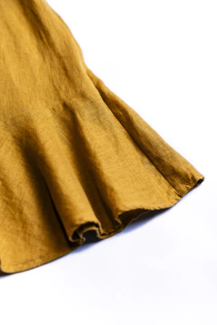 VESTIDO MOSTAZA LINO THEORY - The Vintage Hole