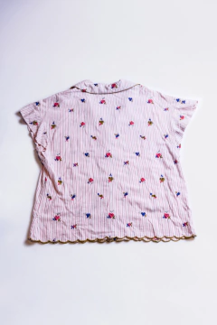 CAMISA RAYADA CON FLORES ANTHROLOGIE - tienda online