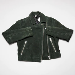 CAMPERA VERDE CUERO TOPSHOP