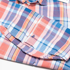 CAMISA CUADRILLE AZUL Y ROJO FELIZ en internet