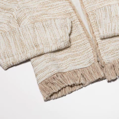 SACO BEIGE ABIERTO CON BLANCO MANGO SUIT - comprar online