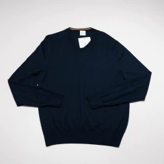 SWEATER AZUL EN V PAUL SMITH