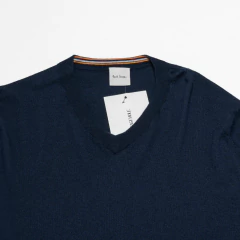 SWEATER AZUL EN V PAUL SMITH - comprar online
