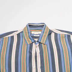 CAMISA RAYADA AZUL Y VERDE BENSIMON - comprar online