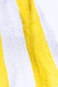 VESTIDO AMARILLO Y BLANCO LENTEJUELAS CARA&VICENT en internet