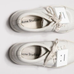 ZAPATILLAS BLANCAS CUERO ACNE STUDIOS - The Vintage Hole