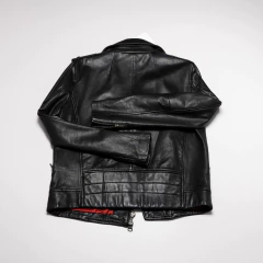 CAMPERA CUERO NEGRA CON CIERRES TOPMAN - The Vintage Hole