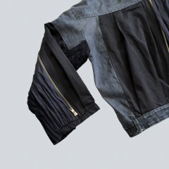 BUZO DENIM Y LANA NEGRO JT - comprar online