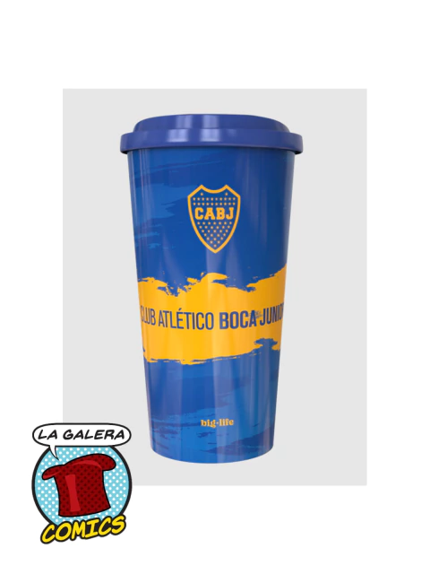 VASO CON TAPA PLASTICO - BOCA JUNIORS ESCUDO - comprar online