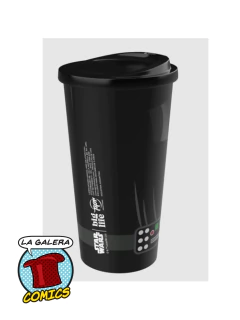 VASO CON TAPA PLASTICO - STAR WARS NEGRO en internet