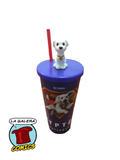 VASO CON TAPA PLASTICO CON SORBETE - SUPERMAN LA PELICULA - KRYPTO en internet