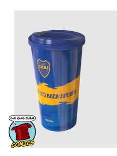 VASO CON TAPA PLASTICO - BOCA JUNIORS ESCUDO en internet