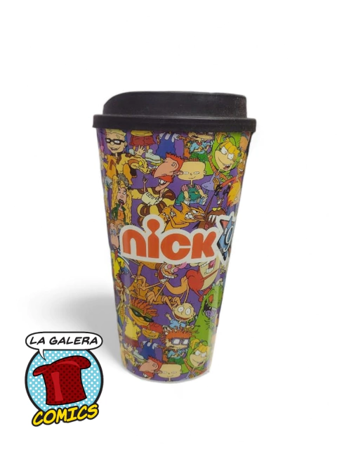 VASO CON TAPA NICK ´90S