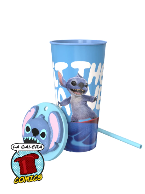 VASO STITCH CON RELIEVE Y SORBETE - comprar online