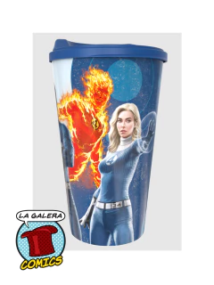 VASO CON TAPA PLASTICO - 4 FANTASTICOS en internet
