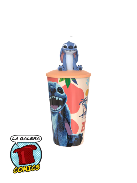 VASO STITCH PREMIUM CON PERSONAJE Y SORBETE - comprar online