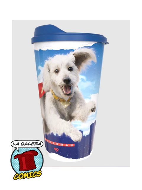 VASO CON TAPA PLASTICO - SUPERMAN LA PELICULA - KRYPTO - comprar online
