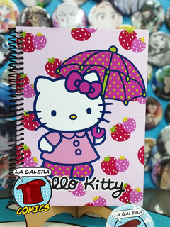 CUADERNO A5 TAPA DURA - SANRIO - HELLO KITTY CON PARAGUAS