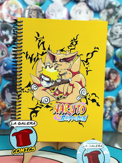 CUADERNO A5 TAPA DURA - NARUTO - NARUTO Y KURAMA CHIBIS