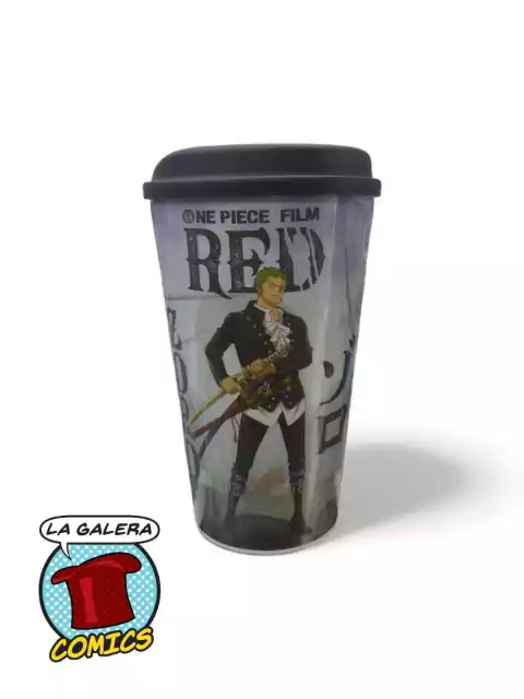 VASO CON TAPA ZORO RORONOA - ONE PIECE