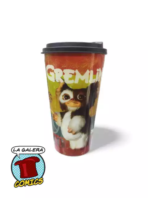 VASO CON TAPA GREMLINS