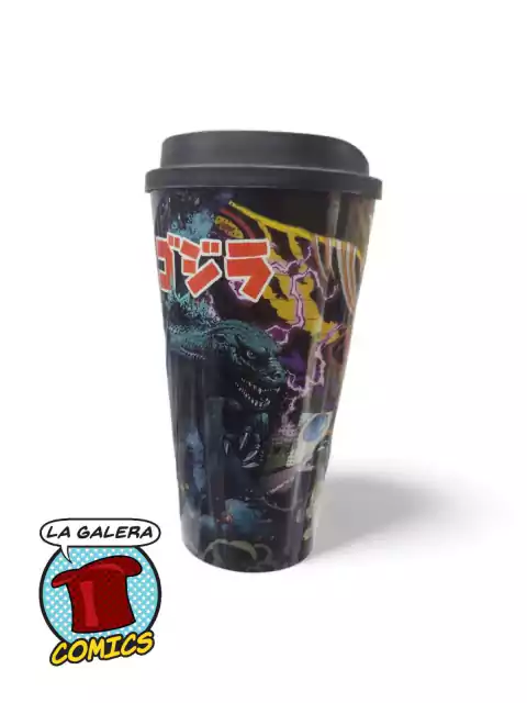VASO CON TAPA GODZILLA