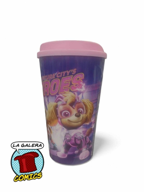 VASO CON TAPA PAW PATROL SKYE